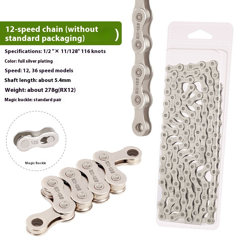 TOOPRE Mountain Bike Chain 8 9 10 11 12 Speed Road Bike 21 24 27 30S Speed Chain 116 Links