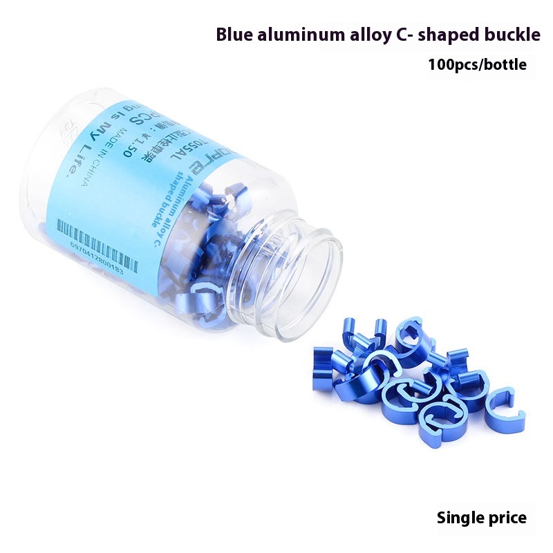 TOOPRE Aluminum Alloy C-Clips for Mountain and Road Bikes, Gear Shift and Brake Cable Housing Clips