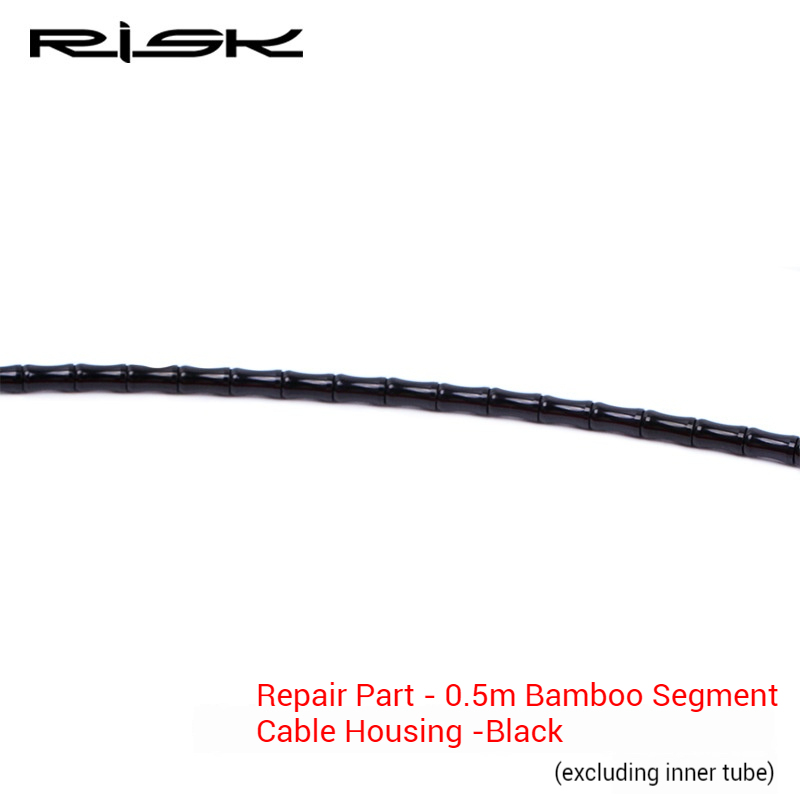 RISK Bicycle Aluminum Alloy Cable Housing Set Bamboo Segment Design for Mountain and Road Bike Shift and Brake Cables