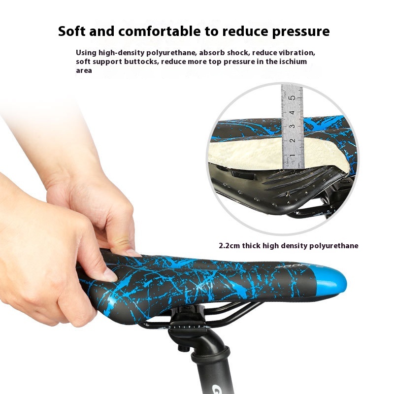 TOOPRE Bicycle Saddle Super Soft Seat Mountain Bike Comfortable Seat Cushion Colorful Bike Saddle