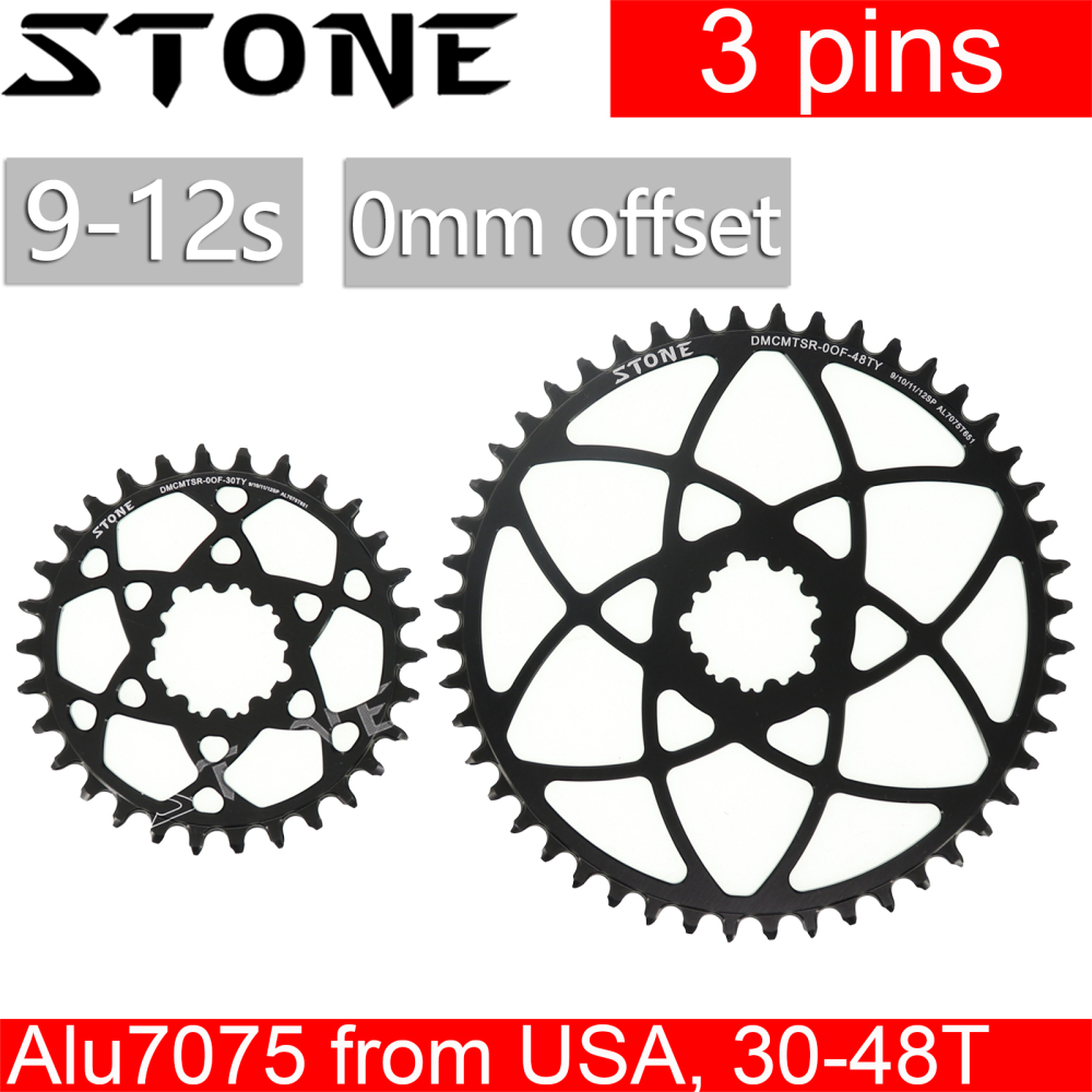 Stone Chainring 3 pins BB30 Round Bike for Sram Gxp X9 X0 XX1 X1 0mm Offset  Bicycle Chain Wheel Tooth 30T 32T 34T 36T 38T 40