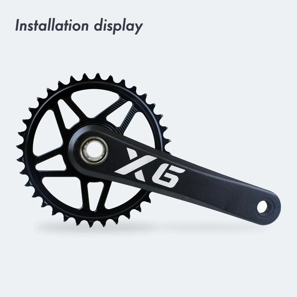 DJC Bike Chainring Direct Mount 1mm Offset Round Chainring for Sram GXP Interface Crankset Alu Lightweight 32 34 36 38T 0mm