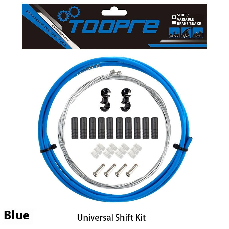 TOOPRE Bicycle Brake Cable Housing Kit Mountain/Road Bike Shift Cable Housing End Caps and Inner Cables