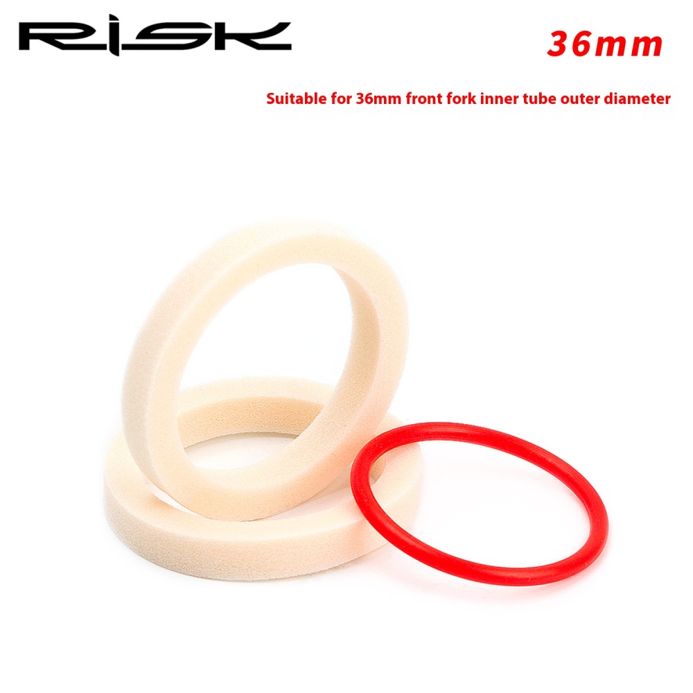 RISK Shock Absorber Fork Oil-Absorbing Foam Rings for Mountain Bikes - Oil Seals Dust Seals Maintenance Foam Rings Oil Collection Rings 32/34/35/36MM