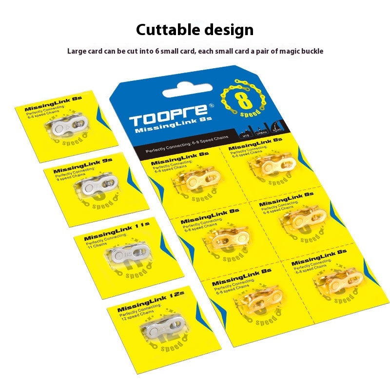 TOOPRE Mountain Bike Chain Magic Buckle 8/9/10/11/12 Speed Quick Release buckle for Road Bike 24/27/30 Speed Boxed