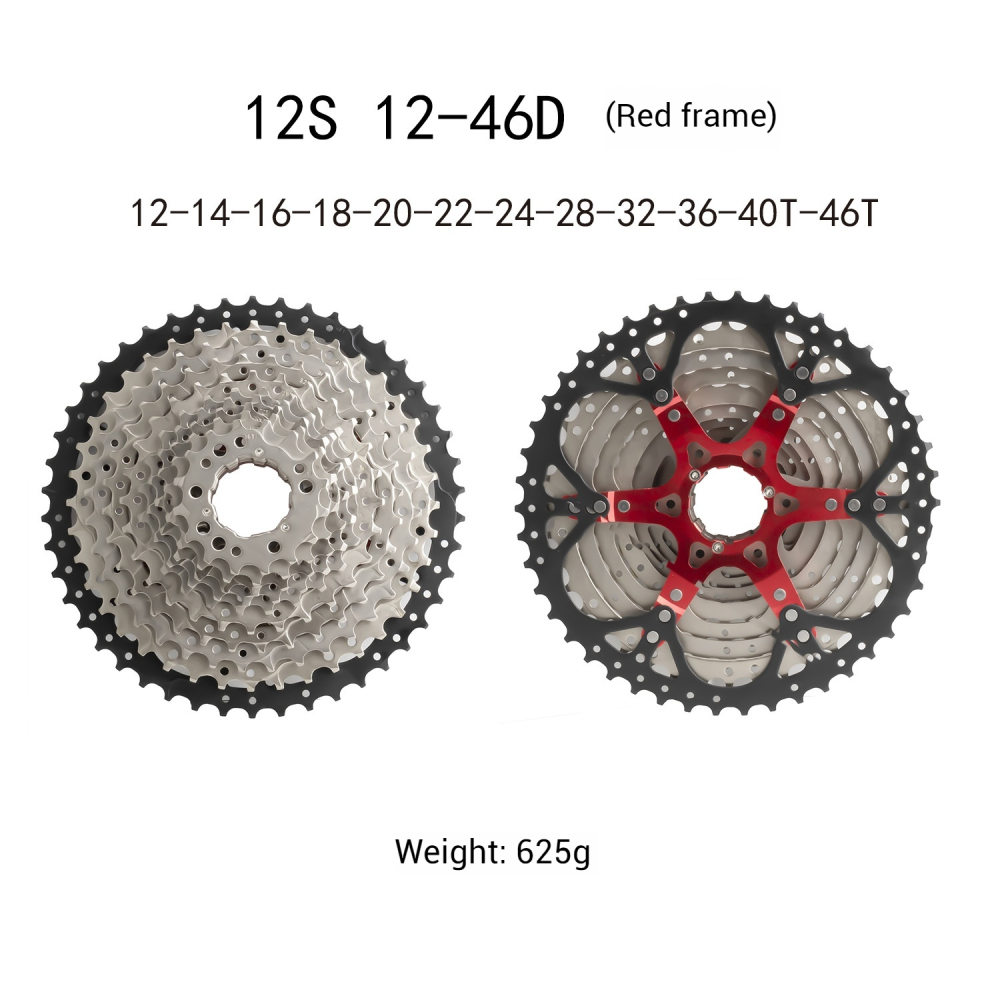 SUNSHINE E-Bike HG Cassette for 8 / 9 / 10 / 11 / 12 Speed 12-36T / 42T / 46T / 50T Compatible with Electric Assist Bikes