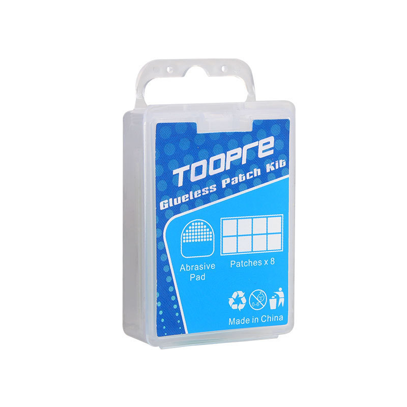 TOOPRE Bicycle Transparent Adhesive-Free Patch Kit Mountain Bike Tire Patch Film 8-Piece Quick Repair Tool Set One Box/8 Pieces