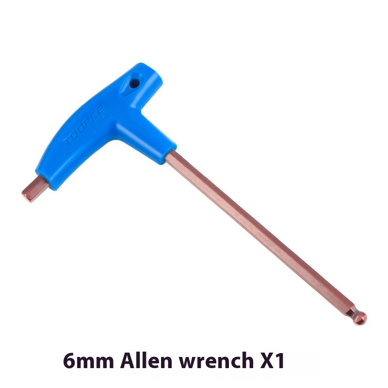 TOOPRE Bicycle Internal Hex Wrench T-handle Extended Plastic Handle Double Head T25 Wrench S2 Tool Set
