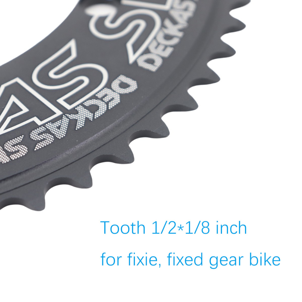 Deckas 144BCD Round Chainring Fixed Gear fixie Track Bike 44 46 48 50 52 54 56 56T Chainwheel 144 bcd Tooth 1/2*1/8