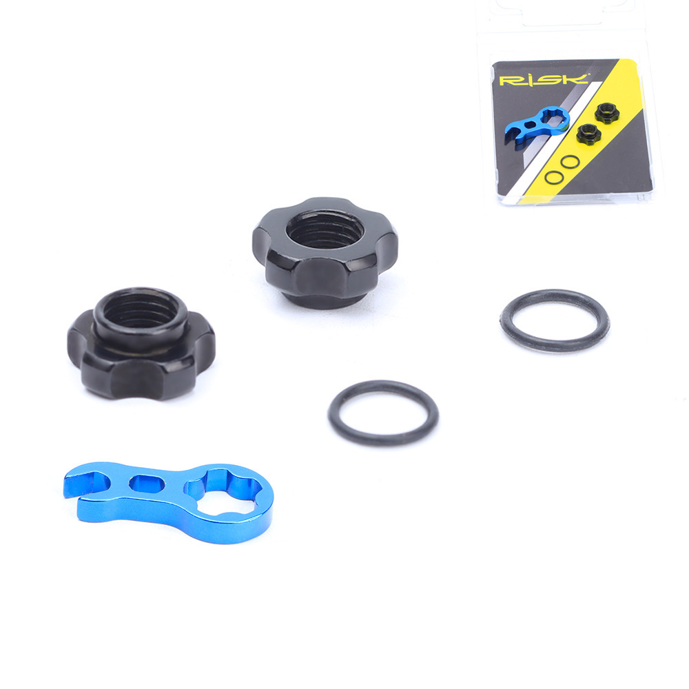 RISK Schrader to Presta Valve Adapter Plug Mountain Bike Valve Converter Tire Valve Core Nut