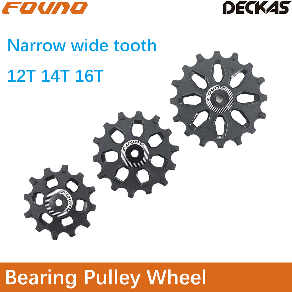 Fovno Deckas Bike Pulley Wheel Guide Roller Jockey 12t 14t 16t Bearing MTB Bike Rear Derailleur for Sram for Shimano M9000 R8000