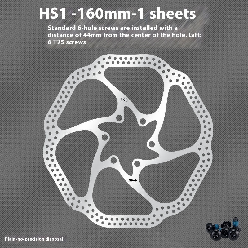 TOOPRE Mountain Bike Disc Rotor Bicycle Brake Pads 160/180/203mm Six Bolt Disc G3/HS1 with Screws