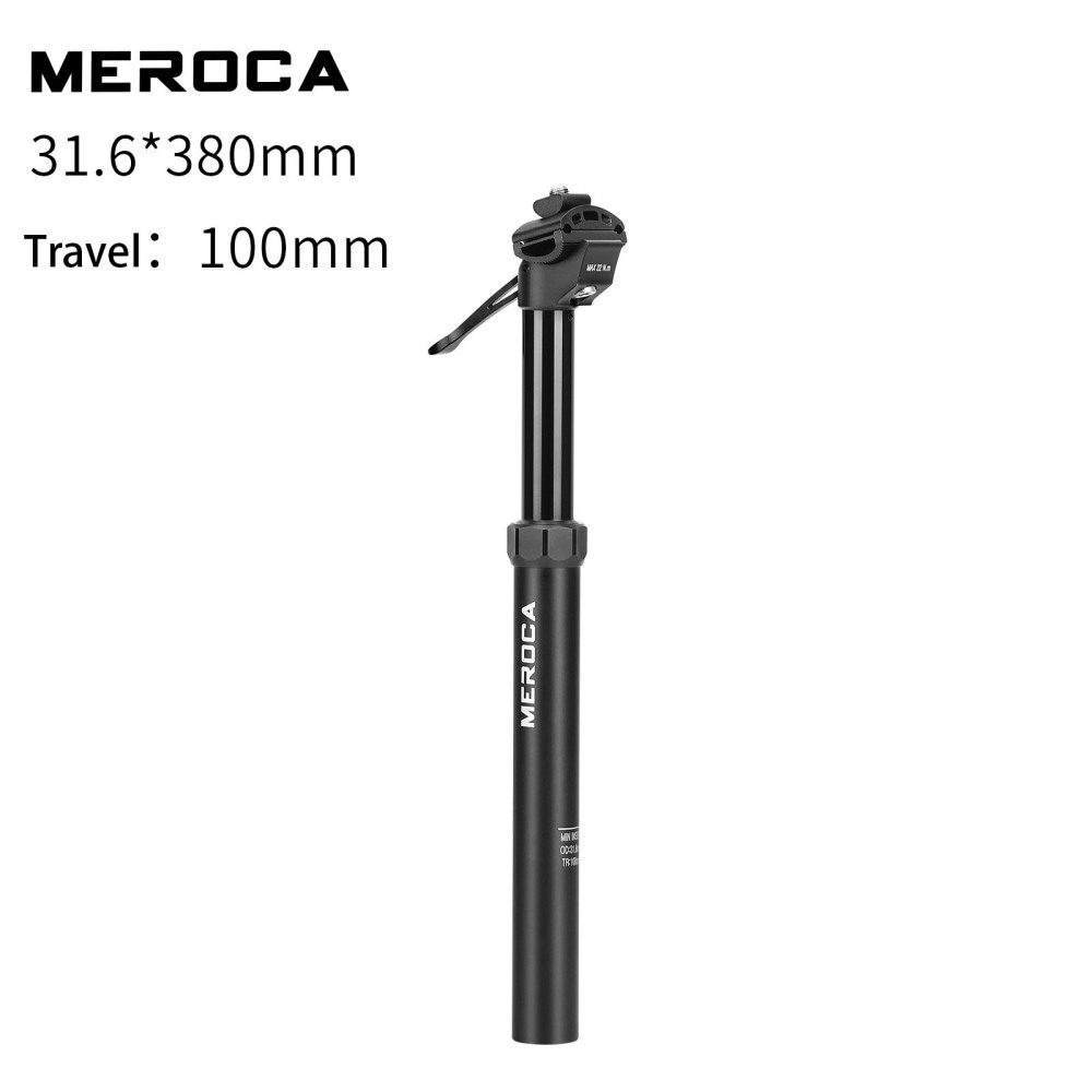 MEROCA Dropper Seatpost Aluminum Alloy Manual Control Height Adjustable 100/125mm Travel 30.9/31.6mm Mountain Bike Hydraulic Seatpost