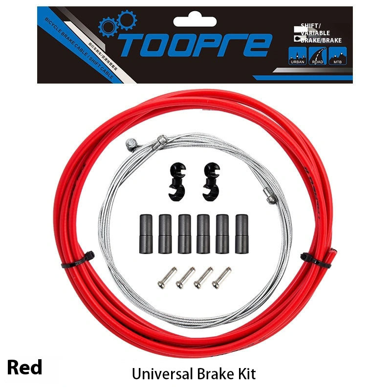 TOOPRE Bicycle Brake Cable Housing Kit Mountain/Road Bike Shift Cable Housing End Caps and Inner Cables