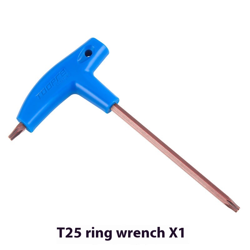 TOOPRE Bicycle Internal Hex Wrench T-handle Extended Plastic Handle Double Head T25 Wrench S2 Tool Set