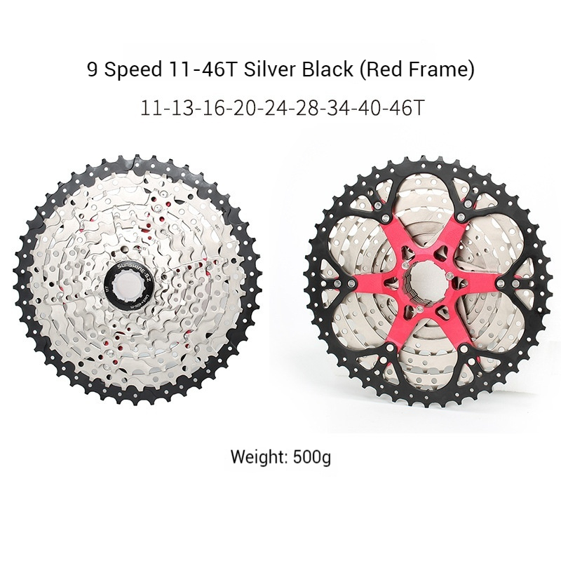 SUNSHINE HG Mountain Bike Cassette flywheel 7 / 8 / 9 / 10 / 11 / 12 / 13 Speed 11-28T 30T 32T 34T 36T 40T 42T 46T 50T 51T 52T High-Strength Steel Freewheel Compatible with Shimano SRAM MTB