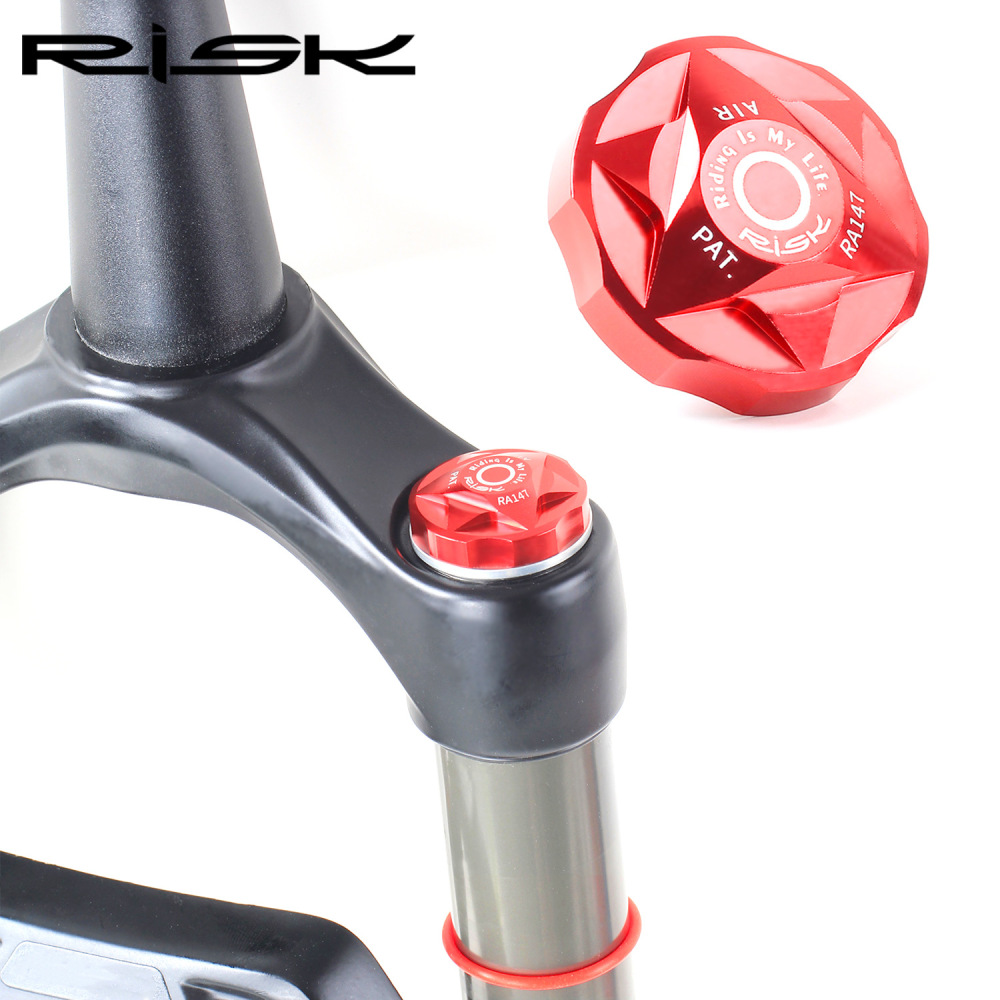 RISK Mountain Bike Suspension Fork Shoulder Cover Aluminum Alloy Air Chamber Cap Shoulder Control Cover Air Fork Dust Cover Top Cap