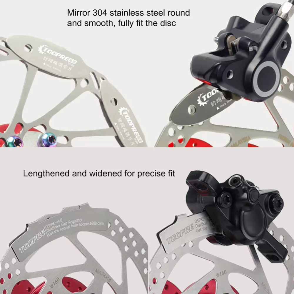 TOOPRE Stainless Steel Bicycle Hydraulic Disc Brake Caliper Adjusting Tools MTB Bike Brake Pads Rotor Alignment Spacer with Package