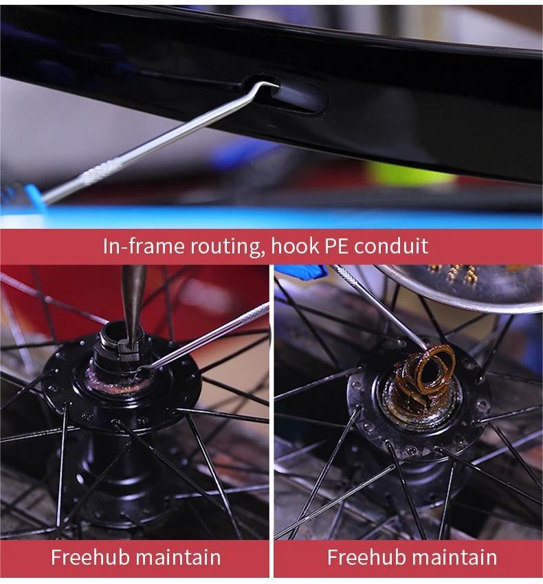 LEBYCLE Shaped Hook Bicycle Fork Tool for Cassette Base Bearing Seals and Oil Seal Removal and Maintenance