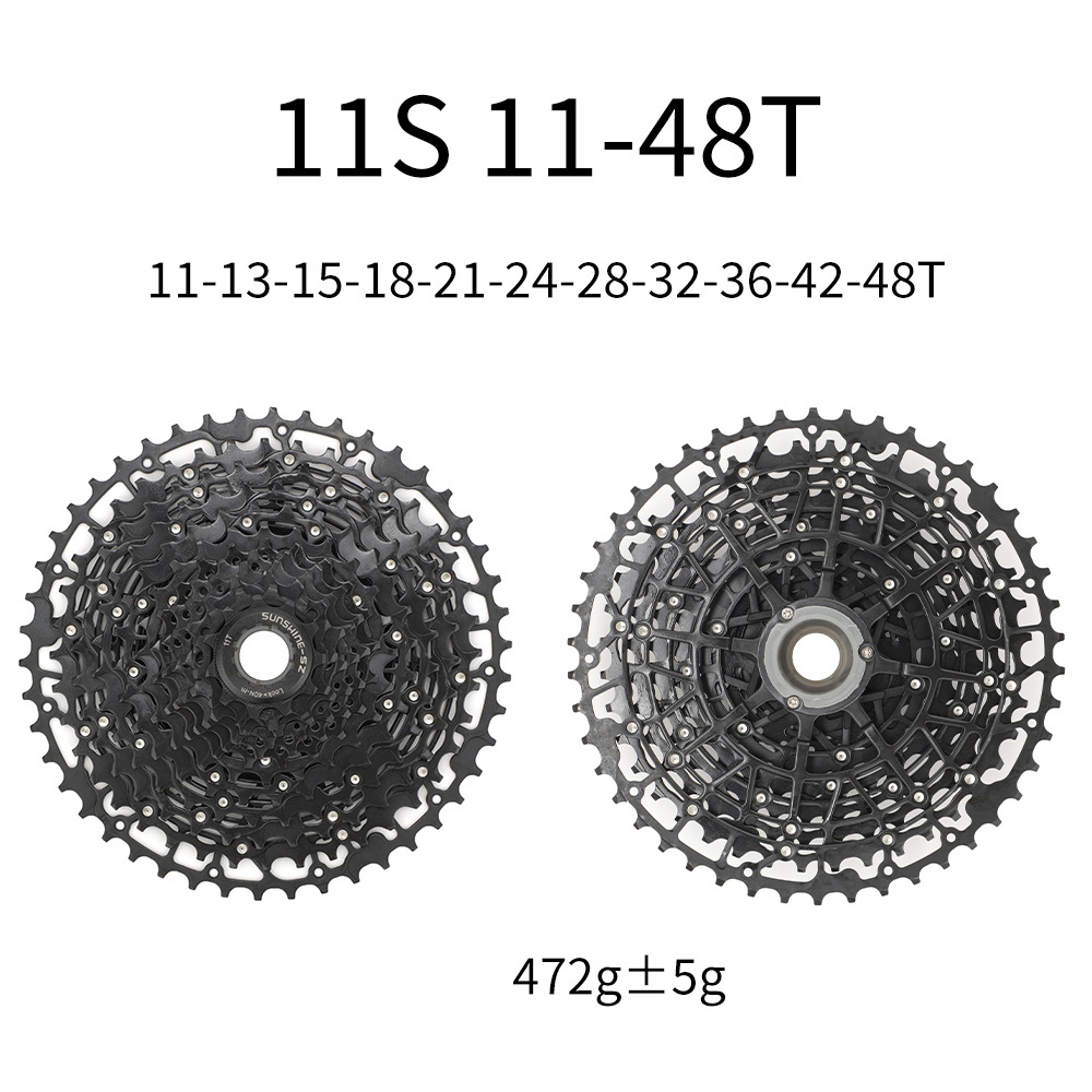 SUNSHINE-SZ HG Cassette Freewheel for MTB 8 / 9 / 10 / 11 / 12 / 13 Speed 11-40T 42T 45T 46T 48T 50T 52T All Black 2025 Version