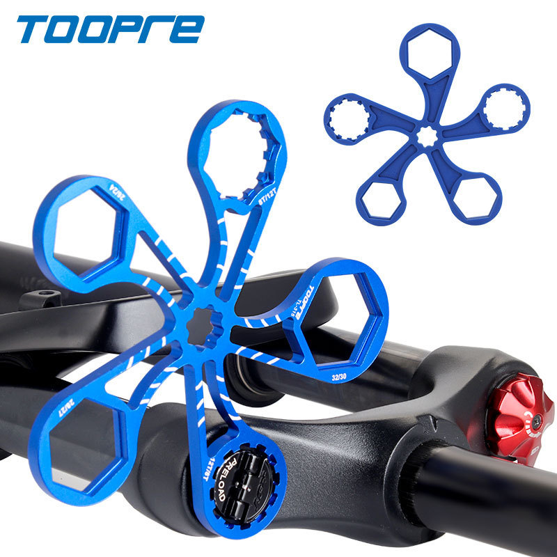 TOOPRE Mountain Bike Suspension Fork Shoulder Cap Wrench Installation and Removal Air Chamber Cap Multi-Function Repair Tool