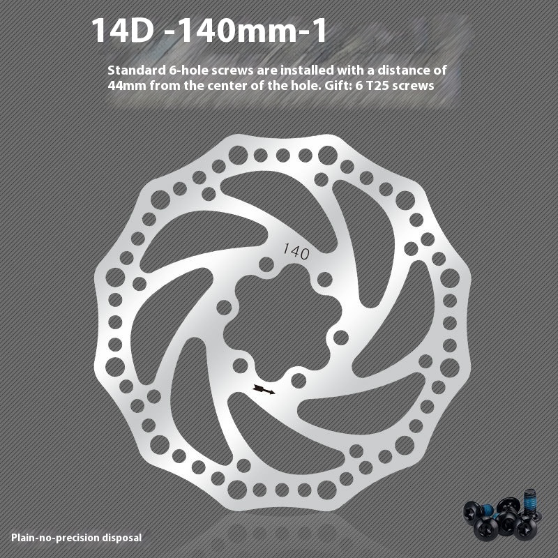 TOOPRE Mountain Bike Disc Rotor Bicycle Brake Pads 160/180/203mm Six Bolt Disc G3/HS1 with Screws