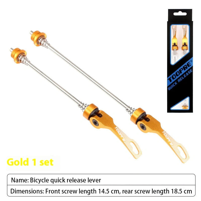 TOOPRE Mountain Bike Quick Release Skewer Hub Quick Release Skewer Axle Core Extended Quick Release Skewer Aluminum Alloy Quick Release Nut