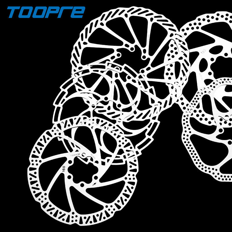 TOOPRE Mountain Bike Disc Rotor Bicycle Brake Pads 160/180/203mm Six Bolt Disc G3/HS1 with Screws