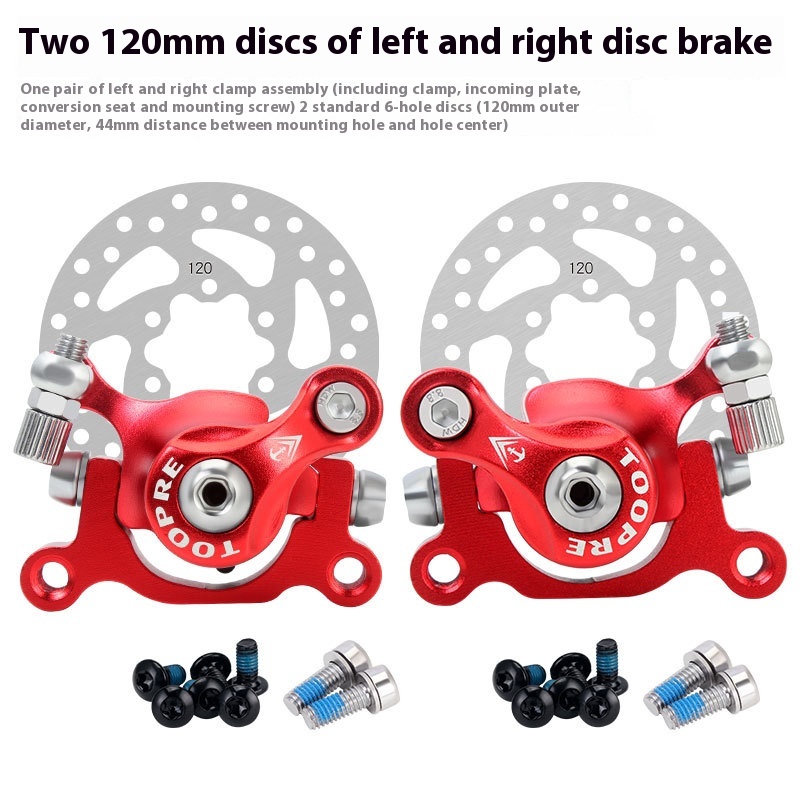 TOOPRE Electric Scooter Disc Brake Caliper for 10/12 Inch Wheels Suitable for XINLONG ZOOM Folding Driving Vehicle Brake
