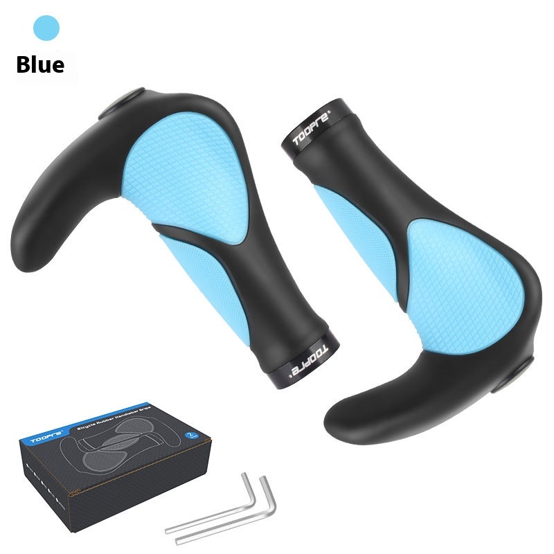 TOOPRE Lock-On Non-Slip Bicycle Grips Rubber Bullhorn Handlebar Grips for Mountain Bikes