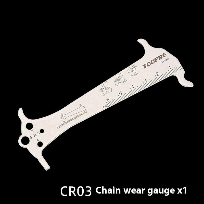TOOPRE 3-in-1 Chain Wear Measurement Tool for Mountain and Road Bikes - Chain Gauge Wear Measurement Tool and Caliper