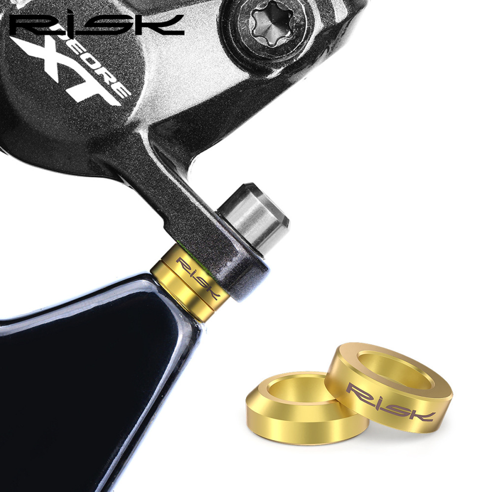 RISK Mountain and BMX Bike M6 Titanium Alloy Screws Concave-Convex Washers Brake Caliper XT Disc Brake Fixing XTR