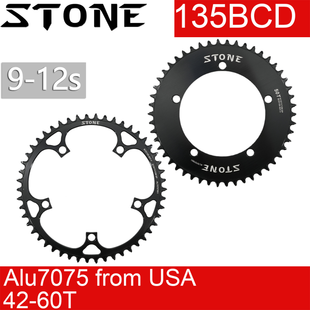 Stone 135BCD Chainring Round Narrow Wide 42 44 46 48 52 54 56T 58 60T tooth Road MTB Bike ChainWheel for campagnolo 9 10 11 12s speed hollow aero