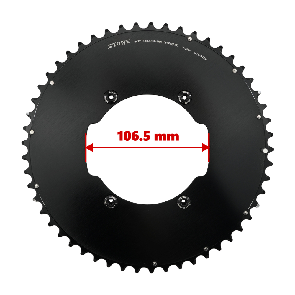 Stone Double Chainring 110BCD for SRM PowerMeter PM7 PM9 Crankset 5800 6800 4700 9000 Round Aero 50 34T 52 36T 53 39T 54 40T Road Bike