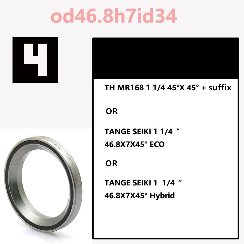 Neco Bearing for Road Mountain Bike Track TTB Headset Bearing 30.5 34.1 36.8 38 40.5 41.8 49 49.5 46.8 45.3 45.8 52 mm Bearings