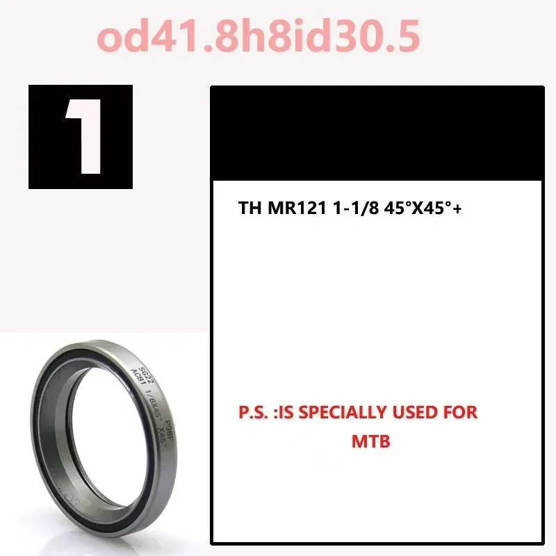 Neco Bearing for Road Mountain Bike Track TTB Headset Bearing 30.5 34.1 36.8 38 40.5 41.8 49 49.5 46.8 45.3 45.8 52 mm Bearings