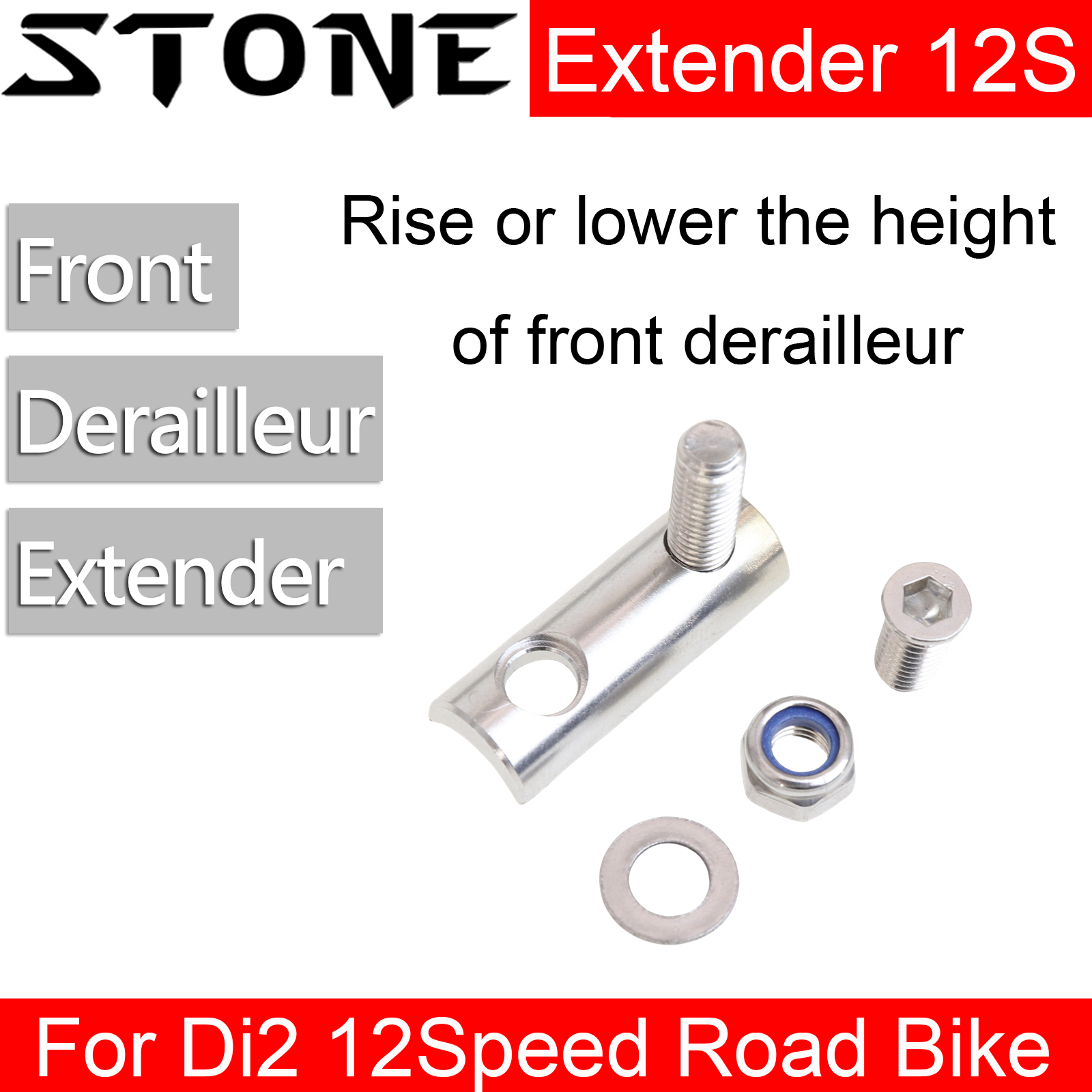STONE Road Bike Front Derailleur Extender Adapter Convertor for SHIMANO ...