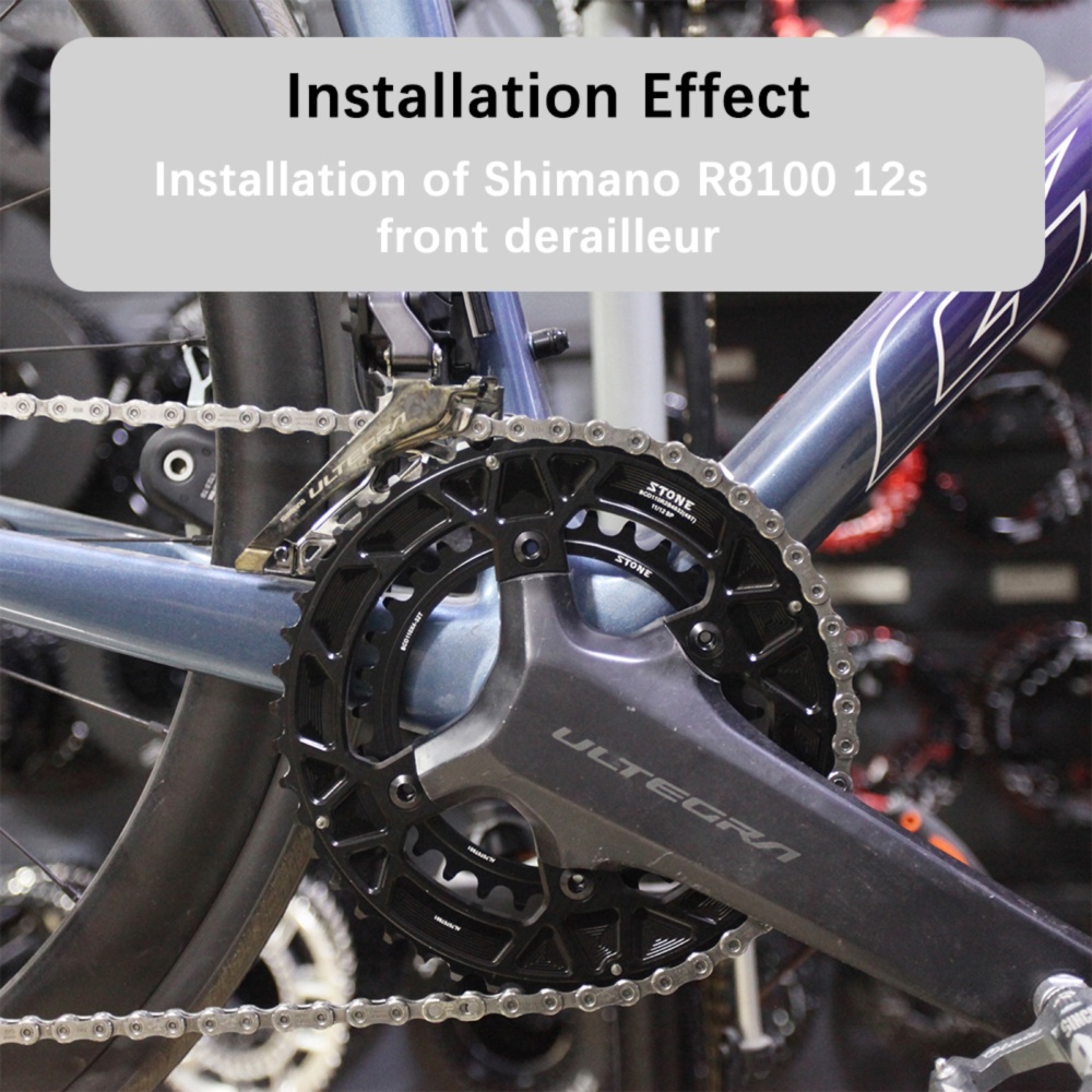 STONE Road Bike Front Derailleur Extender Adapter Convertorfor for SHIMANO Di2 105 R7170 R8170 R9250 R8150 FORCE AXS 12 speed Bike Chainring Accessories