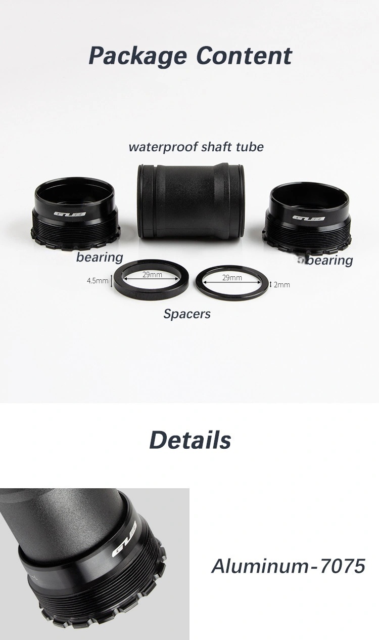 GUB Bike Bottom Bracket T47-DUB 29mm Spindle for MTB Road Bike Thread 47mm Width 68/73mm BB