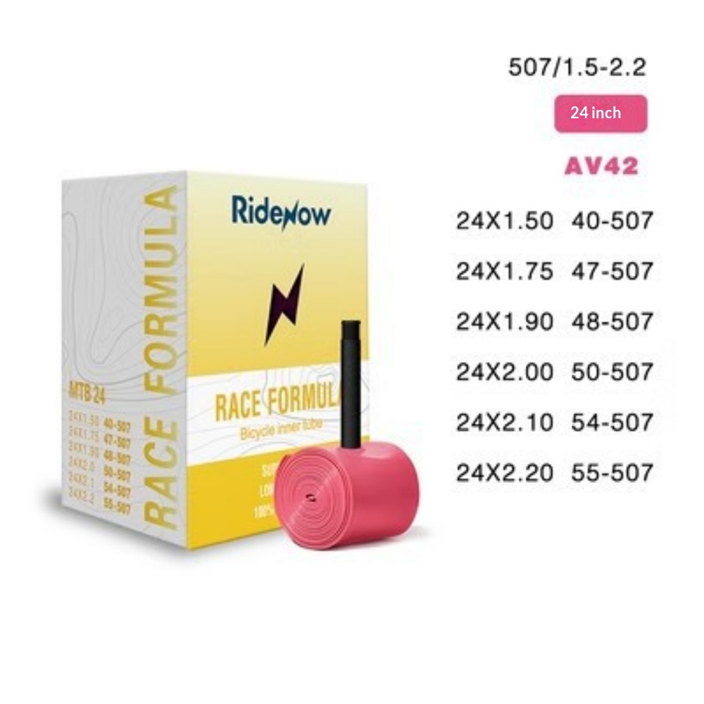 Ridenow TPU Bicycle Inner Tube – Schrader Valve Ultra-Light MTB Gravel Folding BMX Inner Tube 12/14/18/20/24/26/27.5/29 inch