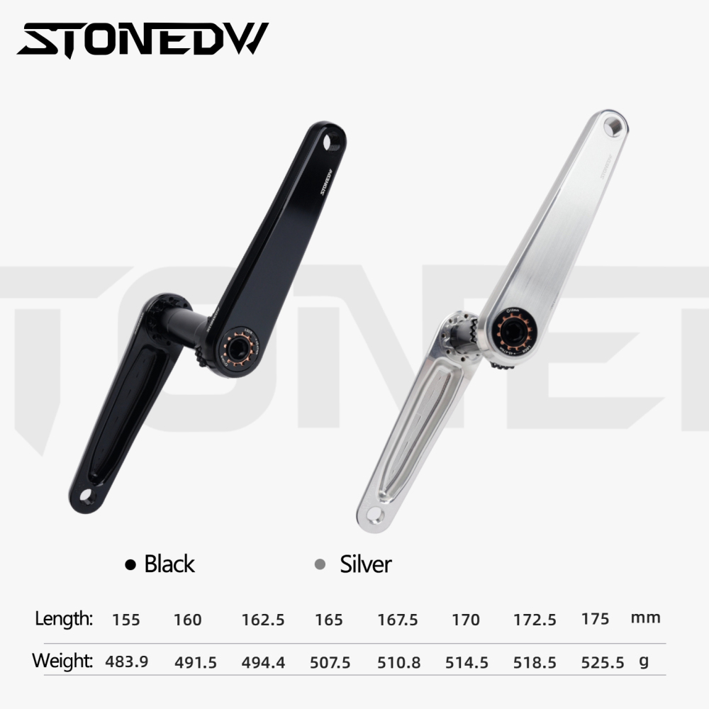 Stone Road Bike Crankset 28.99mm DUB 8 Bolts Pins Alu 7050-T7451 155 160 165 170 172.5 175mm Crank for AXS Spiders Powermeter chainring FORCE RED RIVAL 29mm STONEDW