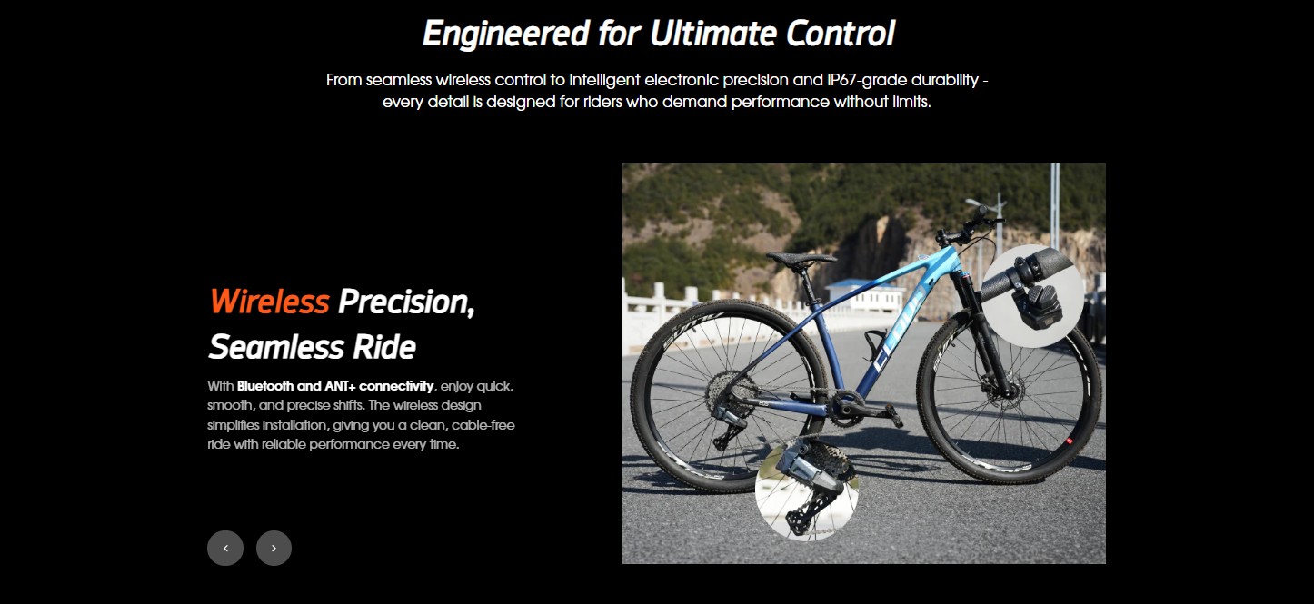 Wheeltop EDS OX YQ OX2.0 11/12-speed Wireless Electronic MTB Shifter Rear Derailleur Set Durable MTB Cycling