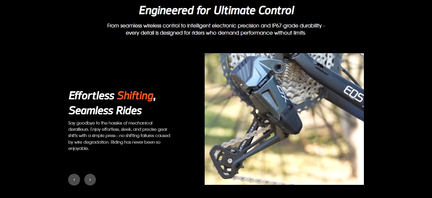 Wheeltop EDS OX YQ OX2.0 11/12-speed Wireless Electronic MTB Shifter Rear Derailleur Set Durable MTB Cycling