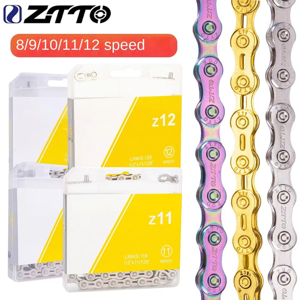 ZTTO Bicycle 8 9 10 11 12Speed Chain Hollow Semi-Hollow Solid Multi-Color Wheel Chain Sram 12v Sram Gx Eagle 12 Speed Cassette Shimano Xt 12v M8100 Bike