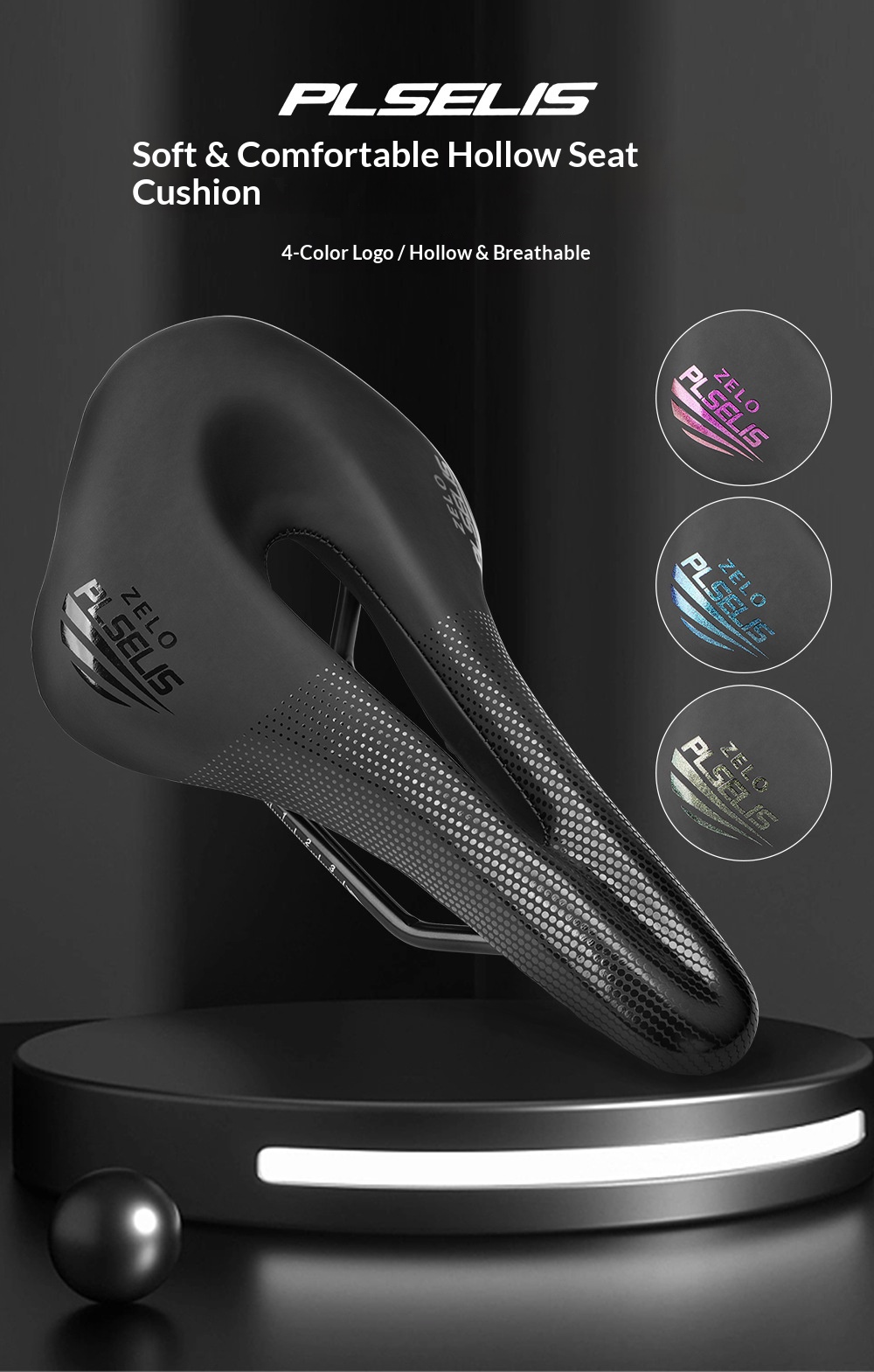 PLSELIS Bicycle Saddle Hollow Soft Seat for MTB Road Bike Folding Bike PU Foam Cushion Ergonomic Comfort Design MEROCA