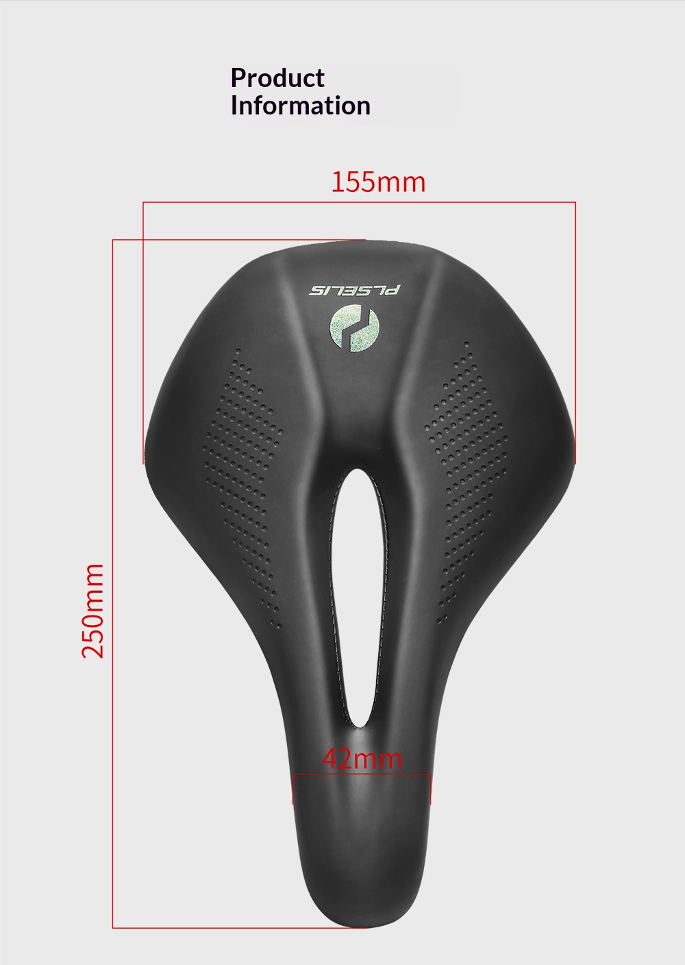 PLSELIS Bicycle Saddle Hollow Comfort Seat for MTB Road Bike Folding Bike Memory Foam Cushion Waterproof Cover MEROCA