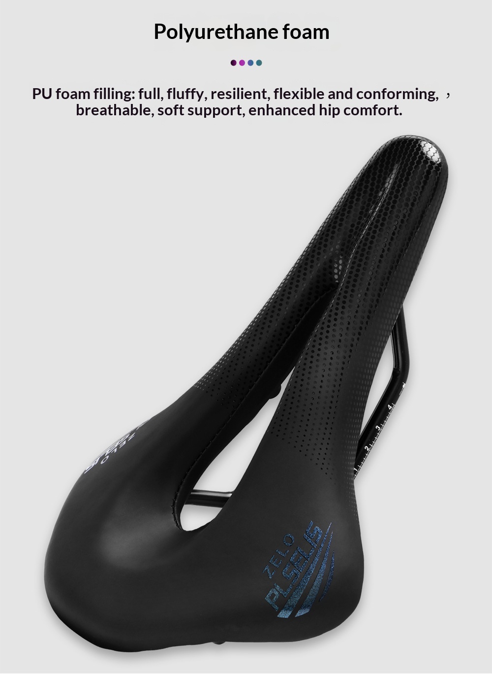 PLSELIS Bicycle Saddle Hollow Soft Seat for MTB Road Bike Folding Bike PU Foam Cushion Ergonomic Comfort Design MEROCA