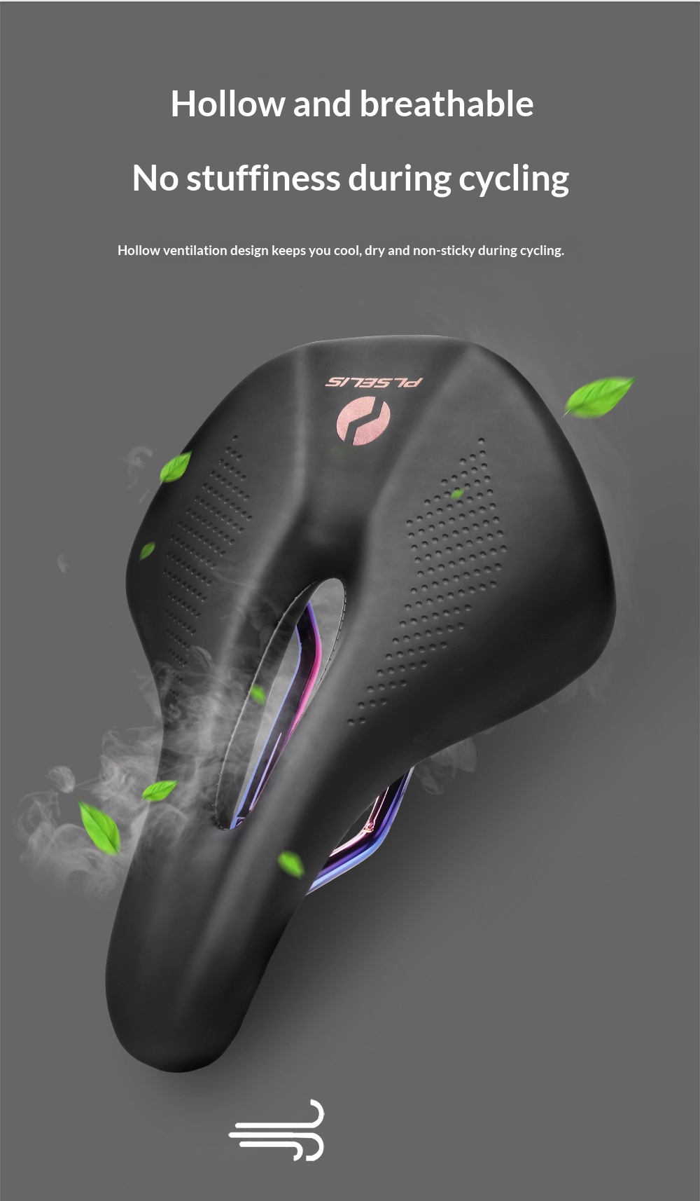 PLSELIS Bicycle Saddle Hollow Comfort Seat for MTB Road Bike Folding Bike Memory Foam Cushion Waterproof Cover MEROCA