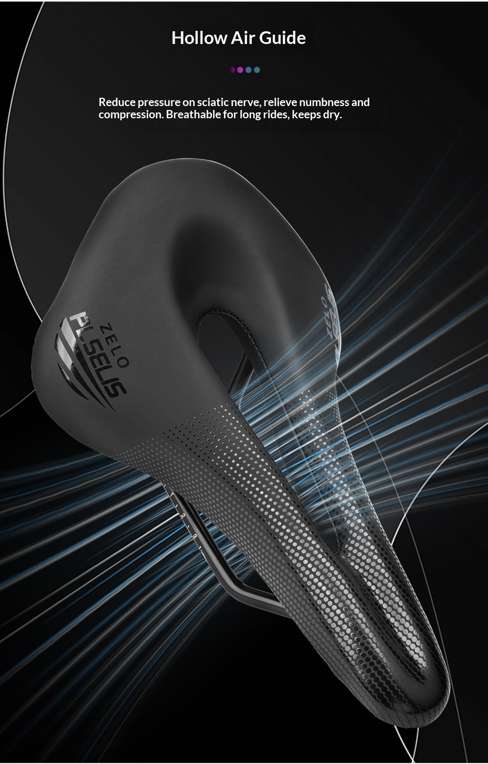 PLSELIS Bicycle Saddle Hollow Soft Seat for MTB Road Bike Folding Bike PU Foam Cushion Ergonomic Comfort Design MEROCA