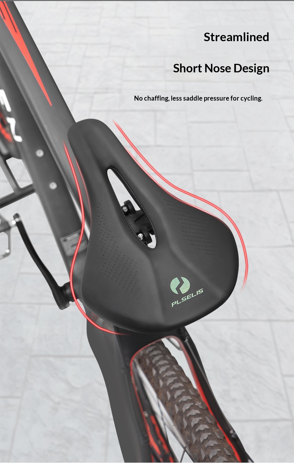 PLSELIS Bicycle Saddle Hollow Comfort Seat for MTB Road Bike Folding Bike Memory Foam Cushion Waterproof Cover MEROCA